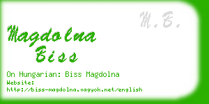 magdolna biss business card